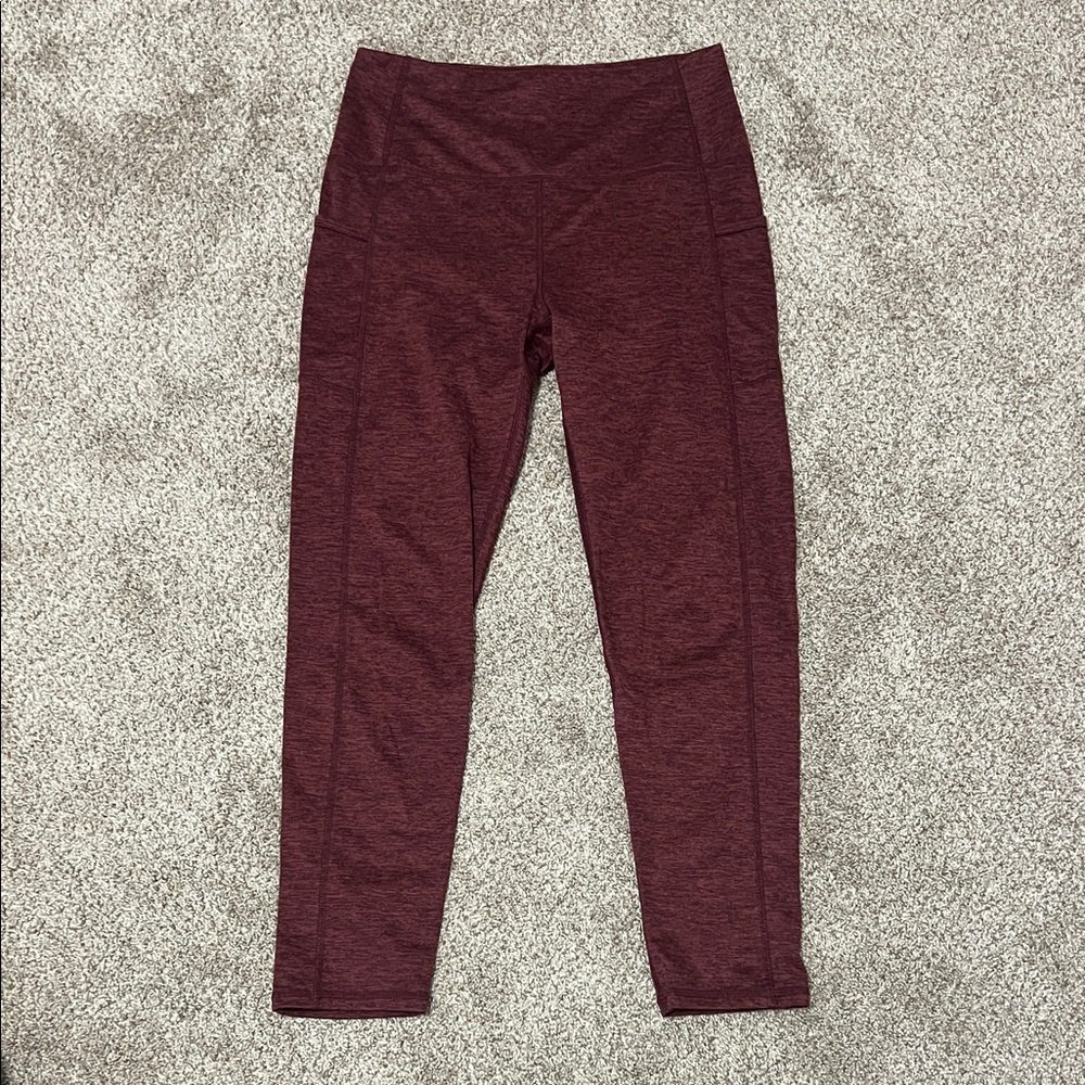 Maroon Heathered Leggings